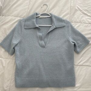 Notch Neck Sweater Tee